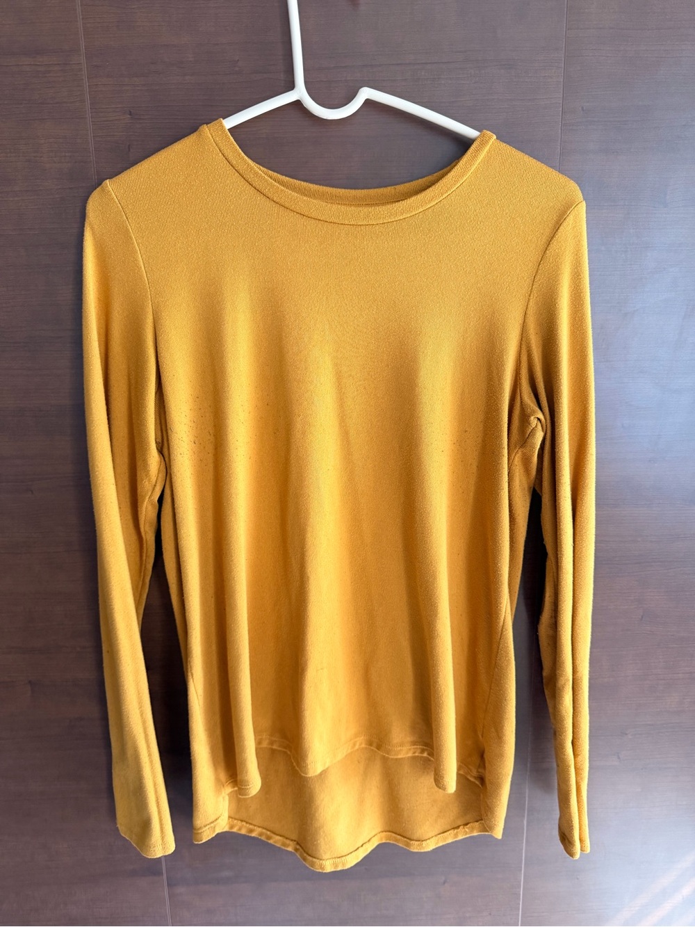 American Eagle Outfitters Mustard Crewneck Long-Sleeve Sweater